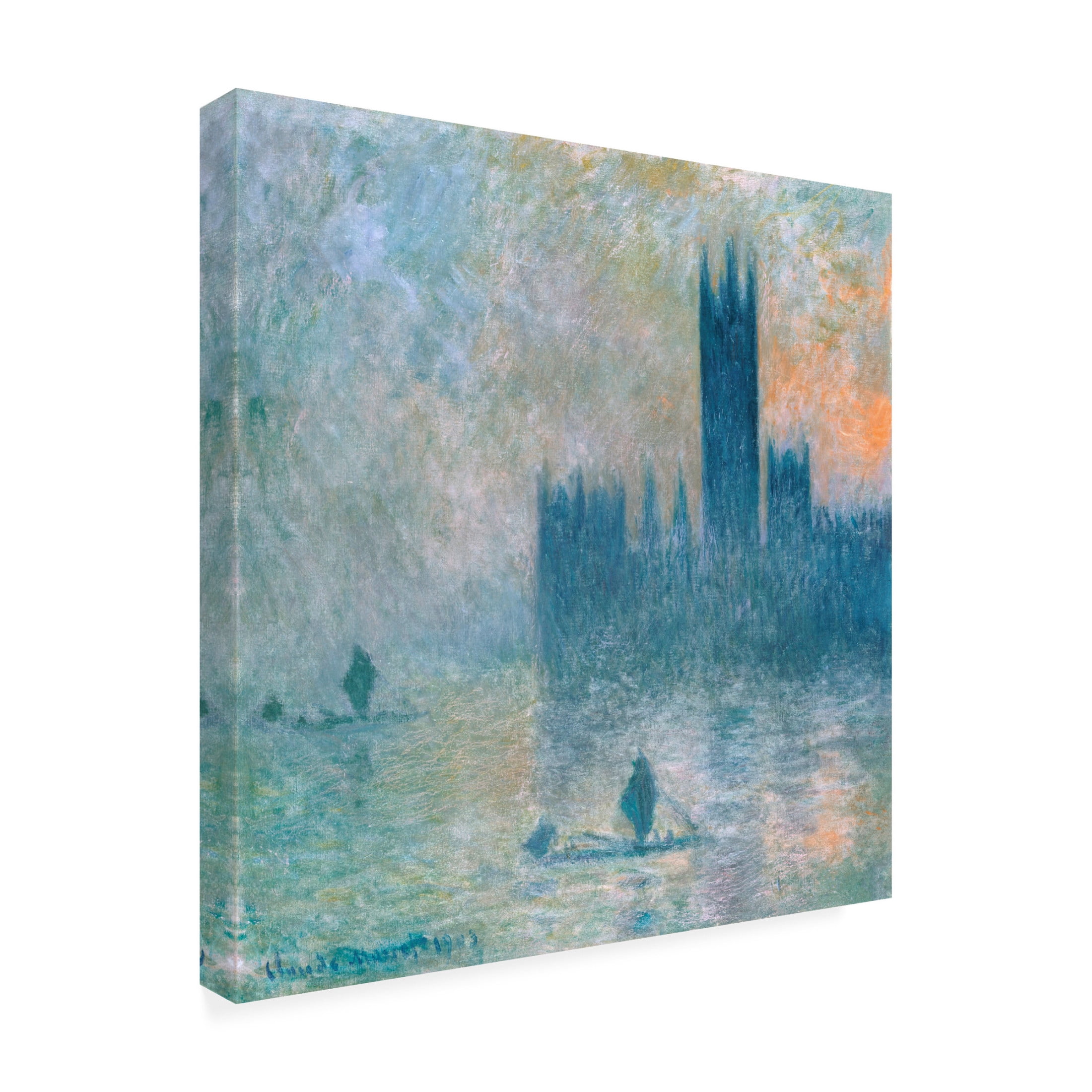 Trademark Fine Art Pictufy The Houses of Parliament Canvas Wall Art