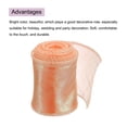 thumbnail image 3 of Uxcell 2 3/8" Wide Sparkly Sheer Wired Organza Ribbon Pastel Chiffon Ribbons 3 Yard Orange, 3 of 7