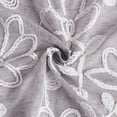 thumbnail image 5 of Dainty Home Rita 3D Floral Chenille Embroidered Solid Sheer Linen Look 76" x 96" Window Curtain Panel Pair in Silver, 5 of 5