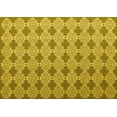 thumbnail image 1 of Ahgly Company Machine Washable Indoor Rectangle Abstract Yellow Contemporary Area Rugs, 5' x 7', 1 of 4