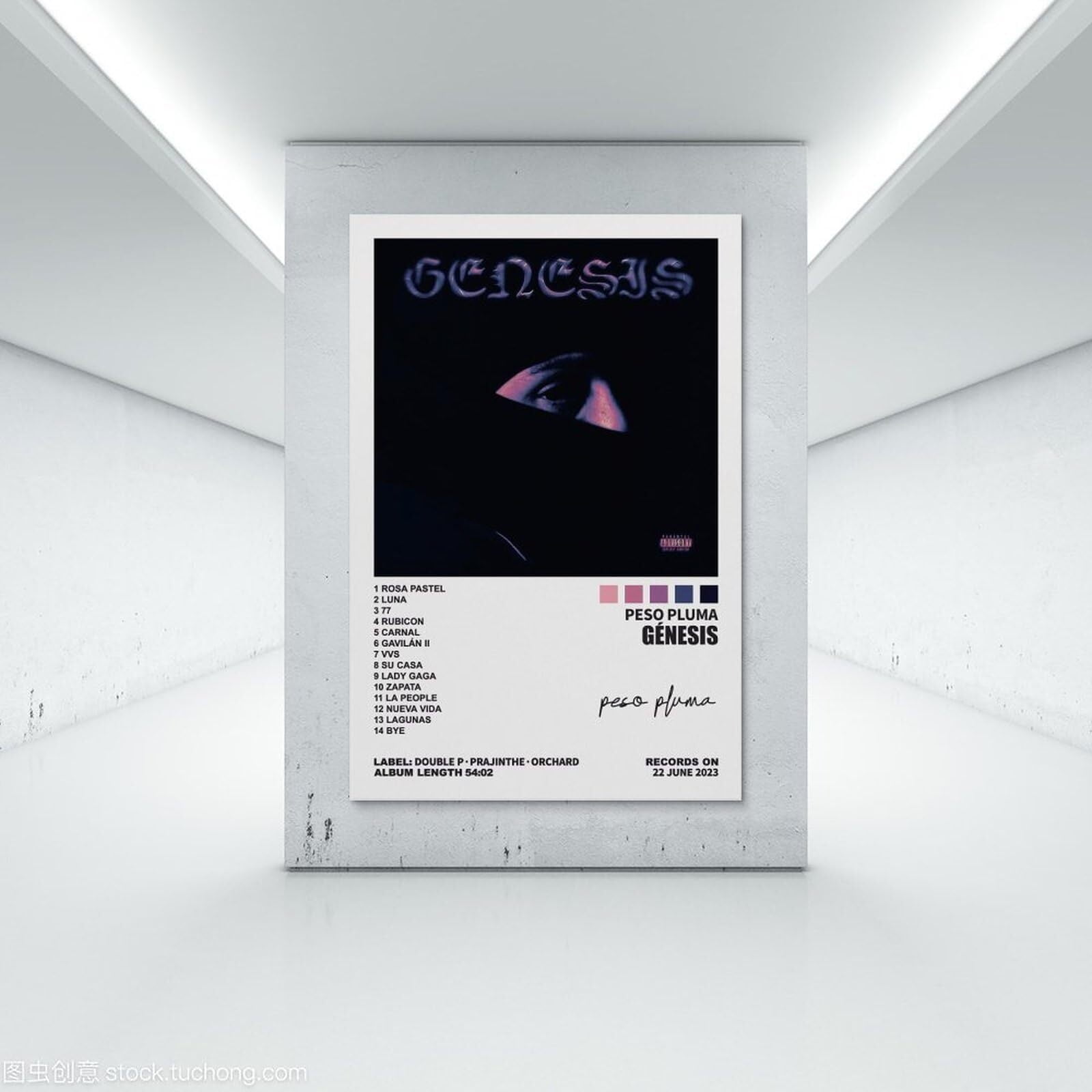 Peso Pluma Génesis Album Cover Posters For Room Aesthetic Canvas