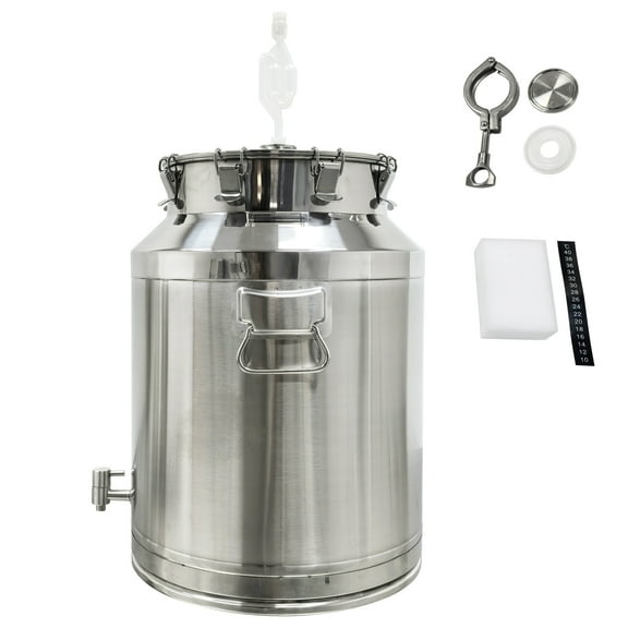 Fermentation Tank 64 L Stainless Steel Fermenter Metal Airtight Canister Food Storage Container