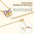 thumbnail image 6 of FindChic 14K Gold Plated Necklace for Women, Love Heart Cubic Zirconia Pendant June Birthstone Bow Necklaces Birthday Mothers Day Jewelry Gifts Her Wife Lady Adults Ideas, 6 of 9