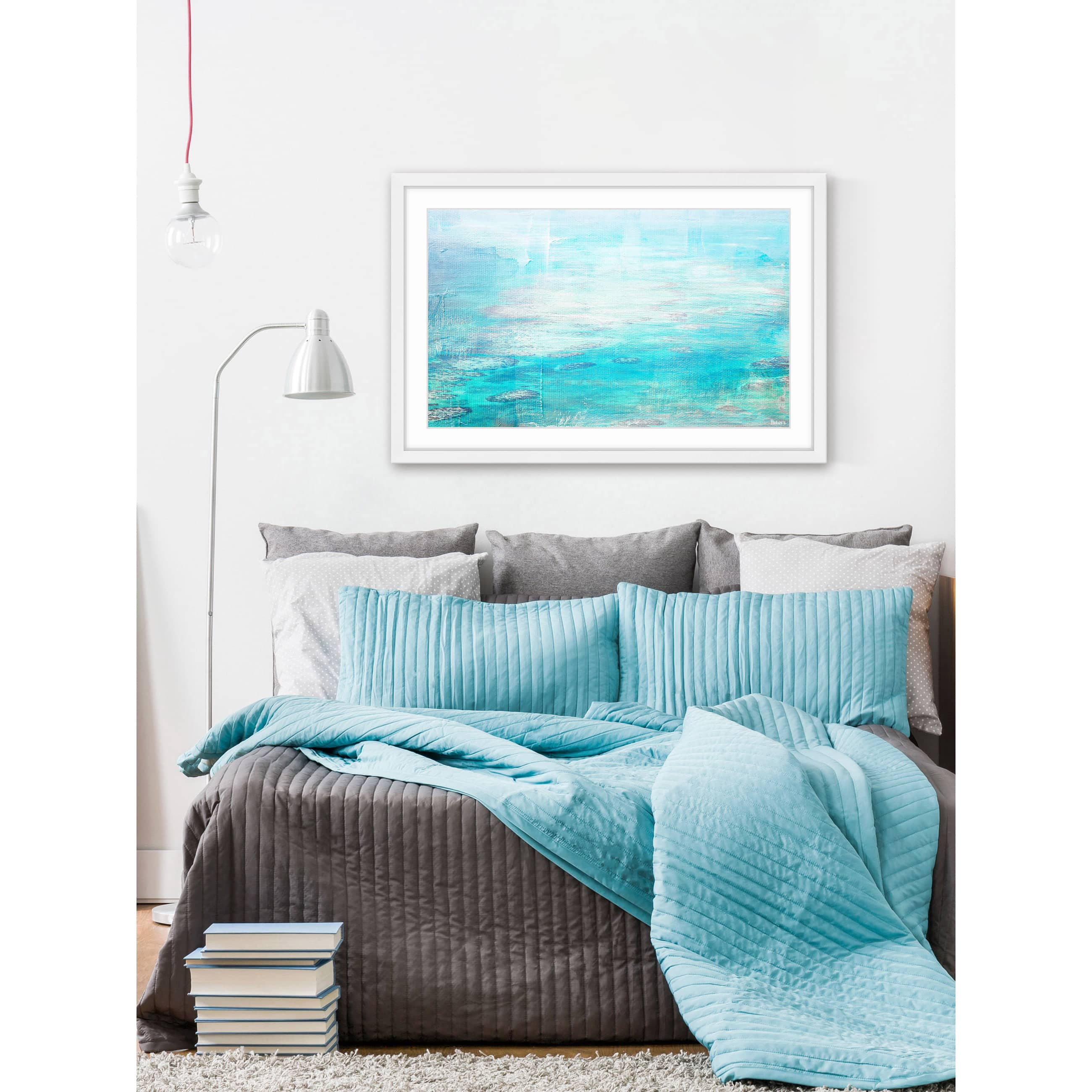 "White Surf" Framed Painting Print