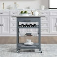 thumbnail image 6 of Kitchen Rolling Cart, Mobile Kitchen Cart, Stainless Steel Worktop Kitchen Trolley With Drawer And Slide-Out Metal Basket, Lockable Casters, Gray Metal Frame, 6 of 6