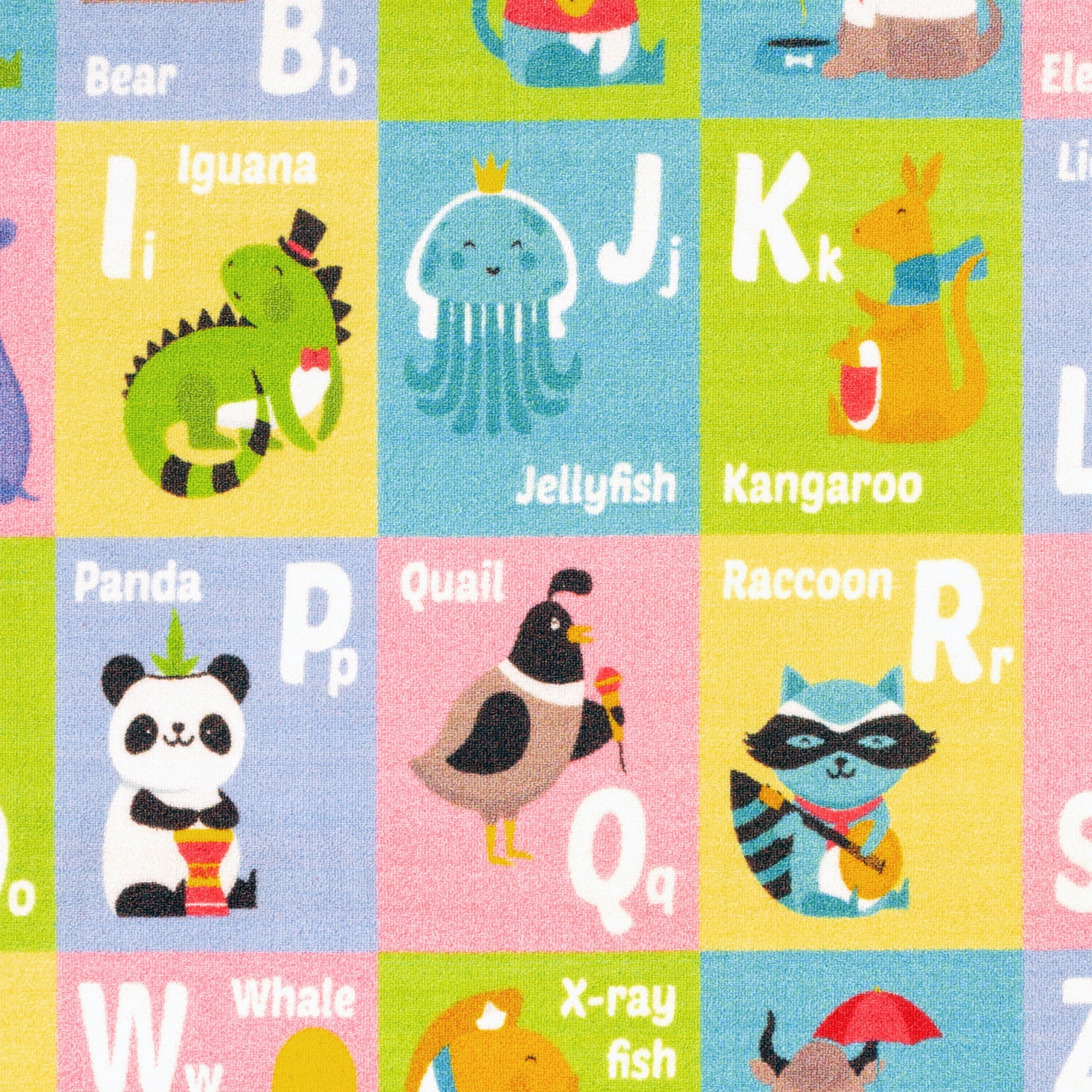 KC Cubs Kids Area Rug, ABC Alphabet Animal, Educational Rug for Classroom, Playroom, Bedroom, Nursery Room, Kindergarten (5x7)