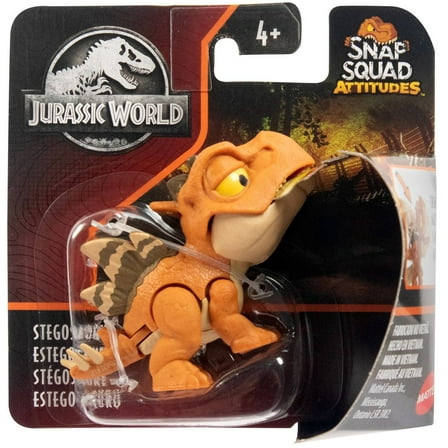 Jurassic World Snap Squad Attitudes Collectible Dinosaur with Snap On Feature
