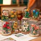 thumbnail image 2 of Bonsái de flores eternas, caja de música con forma de clavel y rosa, bloques de construcción, tulipán, microladrillos, decoración de bonsái, juguetes para niñas, regalo para niños, 2 of 5