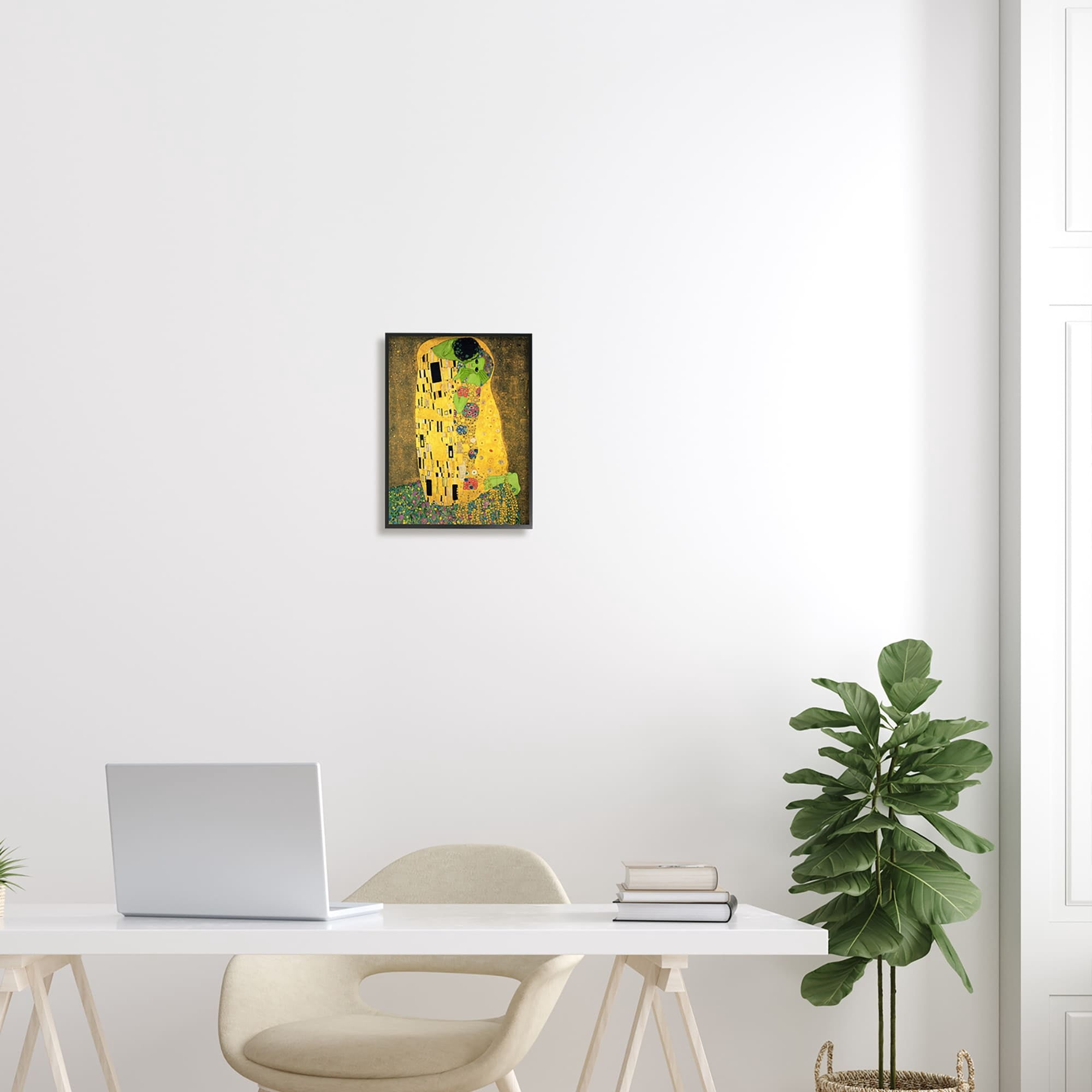 Stupell Industries Funny Classic Klimt Aliens Fairy Tales & Fantasy Painting White Framed Art Print Wall Art