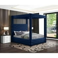 thumbnail image 2 of Meridian Furniture Royal Navy Velvet Queen Bed, 2 of 6