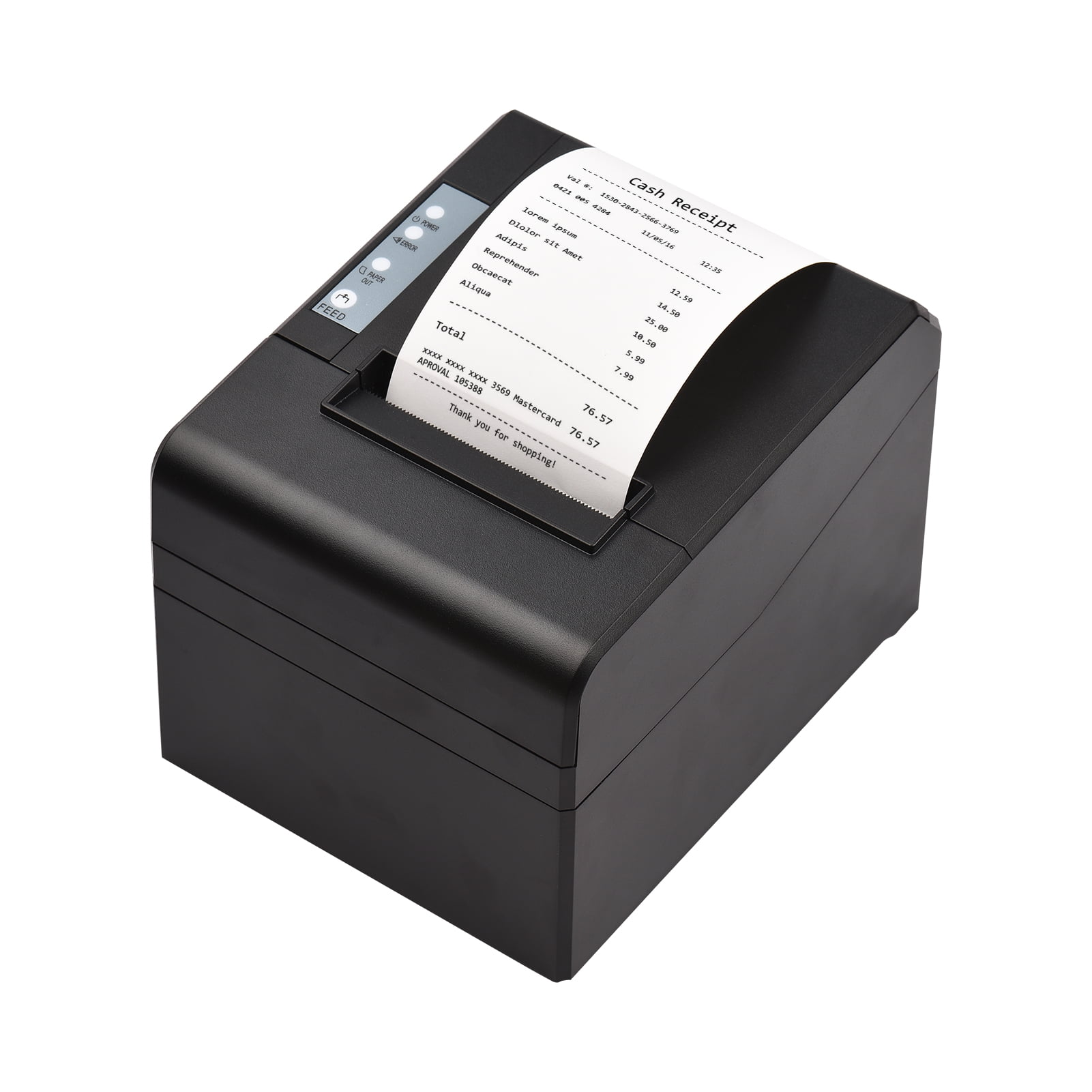 Thermal Receipt Printer 80mm Desktop Direct Thermal Printing USB+LAN  Connection 300mms High Speed with Auto Support ESCPOS for Shipping Business  Restaurant Kitchen Supermarket Store Home Bu 