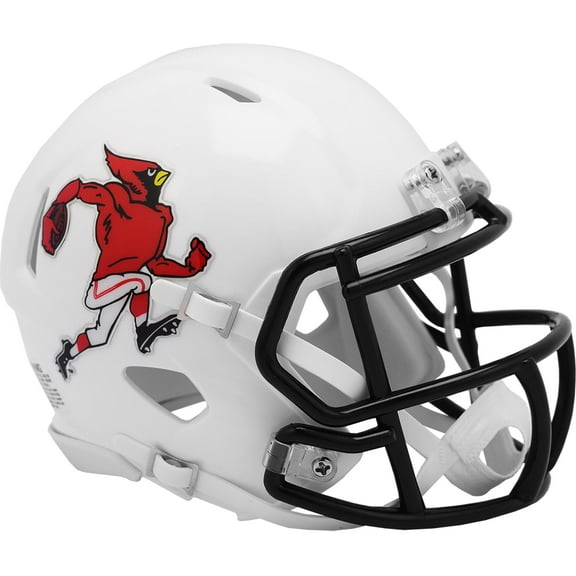 Illinois State Redbirds Unsigned White Reggie Redbird Vintage Logo Speed Mini Helmet