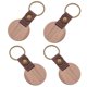 thumbnail image 4 of DIY Wood Keychain Blanks for Bag with Zinc Alloy and Light Brown Wood Slice Keychain 4pcs, 4 of 5