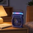 thumbnail image 5 of Misting Air Fan, Fan, Portable Personal Fan, Cooler Fan, 9X7X3 Inch Plug-In Multi-Color Illuminated Mist Fan with Top Water Tank, 5 Nozzle Humidification Cooling Feature,, 5 of 7