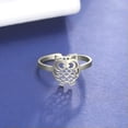 thumbnail image 2 of Cartoon Night Owl Rings Stainless Steel Animal Jewelry Open Finger Ring Gift, 2 of 9