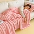 thumbnail image 1 of Thickened Plush Nap Blanket, Rabbit Plush Milk Velvet Cover Blankets, Fall Winter Weighted Fluffy Bed Throw Room Decor, Oversized Fuzzy Warm Couch Throws Gifts, 1 of 8