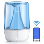 Smart Ultrasonic Cool mist humidifier, Tendomi Air Humidifiers for Bedroom Baby, Equipped with Super Quiet, Top fill, Optional Lights