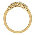thumbnail image 3 of Weding Band Diamond Rings 5 Stone Anniversary Trellis Style 0.50 CT TW 14K Gold, 3 of 5