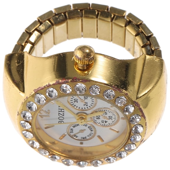 TABLZONE Women's Finger Watch Casual Fashion Glass Timekeeping Accessory for Party and Daily Wear 1 Set