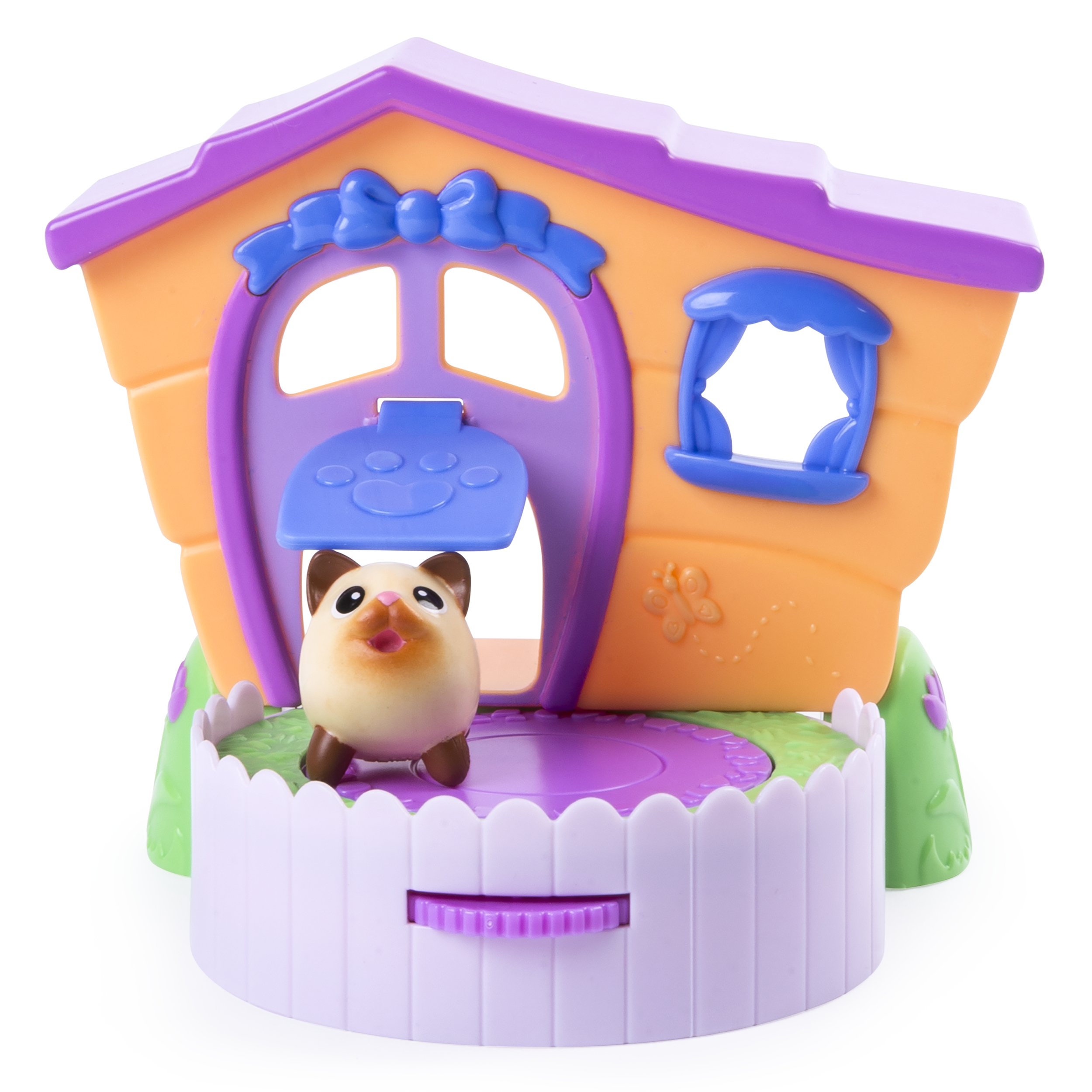 Chubby Puppies & Friends ? 2-in 1 Flip N? Play House Playset with Siamese Kitty Collectible Figure - image 4 of 6