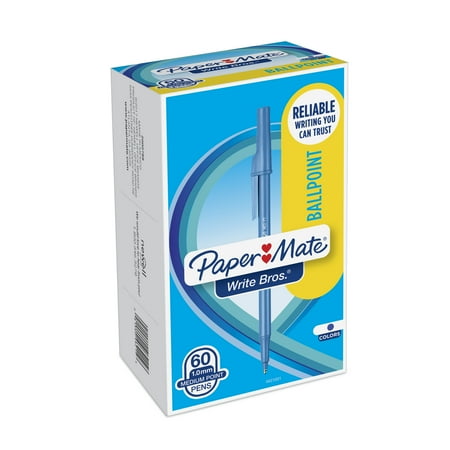 Paper Mate Write Bros. Ballpoint Pens, Medium Point (1.0mm), Blue, Box of (The Best Pen To Write With)