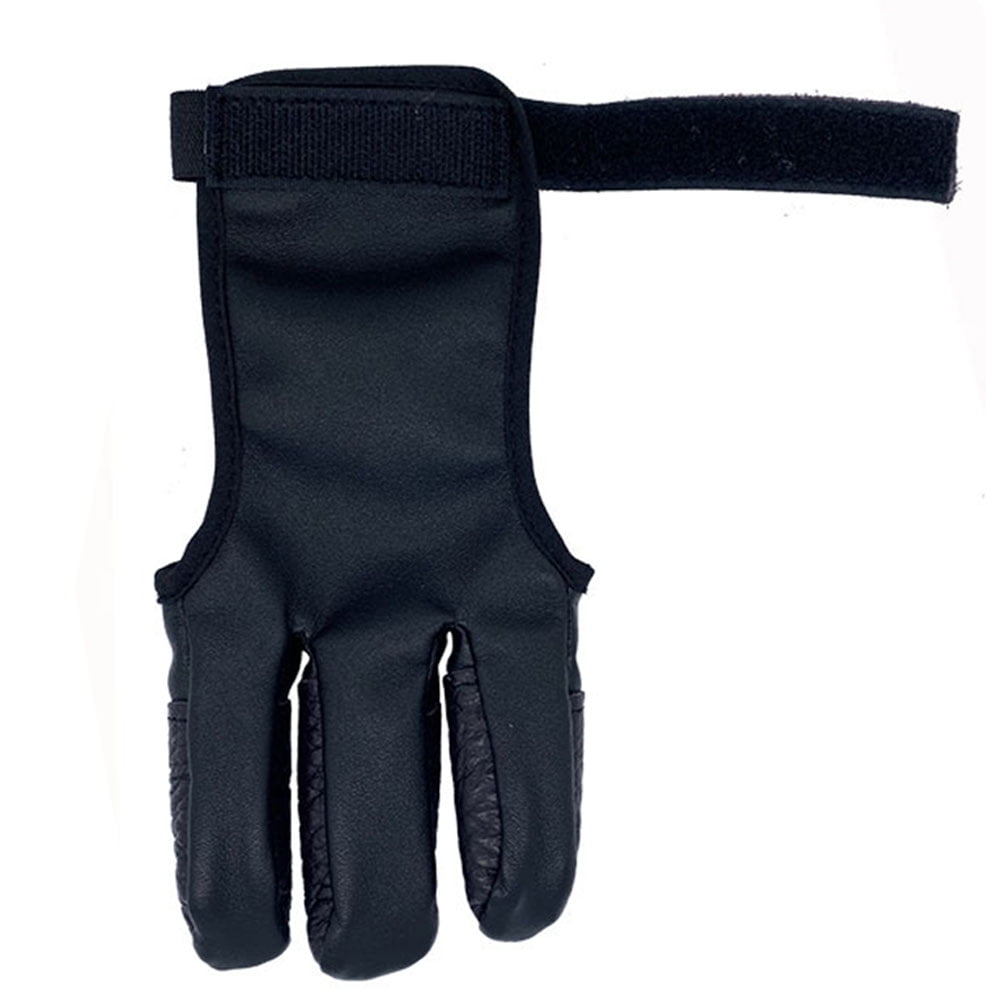 Archery Glove Finger Tab Accessories Anti-Slice Leather Gloves for Recurve Compound Bow Shooting Glove Pain Relief Three Finger Guard Protector for Men Women Youth 