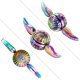 thumbnail image 5 of Fidget Spinner de esfera de metal sólido, juguete giratorio iridiscente sensorial para manos y dedos, alivio del estrés, TDAH, ansiedad y reductor para niños y adultos., 5 of 5