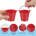 thumbnail image 3 of Uxcell 2.4"x2" Small Metal Buckets Mini Galvanized Bucket Colorful Easter Buckets Red 8 Pcs, 3 of 6