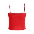 thumbnail image 5 of Ccpelsie Womens Tank Tops Seamless V-Neck Tank Tops Camisole for Summer Daily Wear(Red,S), 5 of 6