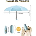 thumbnail image 2 of Sombrilla Portatil para Sol y Lluvia - Paraguas de Bolsillo para Viaje, Mini Sombrilla Paraguas UV Protección del Sol, 2 of 4