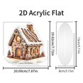 thumbnail image 3 of CoreLiving Classic Candy Cane Gingerbread House 2D Acrylic Flat Standing Ornament for Christmas Tabletop Decor, Festive Holiday Desk Display, 1 Pack, 3 of 9