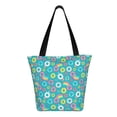 thumbnail image 3 of Fotbe Donut Pattern Beach Tote,Shoulder Handbag,Spacious Tote Bag,Lightweight Travel Bag,Versatile Shopping Bag, 3 of 9