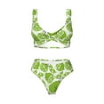 thumbnail image 4 of Daiia Green Various Lemons Women's Bikini Set Two Piece Swimsuit High Waisted Bikini Adjustable Straps Bikini Perfect for Beach, Pool, and Summer Vacation-XX-Large, 4 of 9