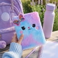 thumbnail image 6 of Lksixu Cartoon Plush Pocket Notebook, 4.3"x5.7" Cute Fuzzy Cat Design Notepads with Sequined Bow, 160 Pages Lined Journal Notebooks, Portable Small Memo Diary for Travel Office Writing Drawing, 6 of 6