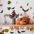 thumbnail image 6 of ZToonmas Halloween Artificial Flowers, 25.1" Black Realistic Leaf with Spooky Sumflower, Home Supplies Holiday Party Fake Plants, Ideal for Table Centerpieces, Red, 6 of 6