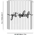 thumbnail image 4 of saxeuu Get Naked Shower Curtain Bathroom Set, Funny White Durable Waterproof Polyester Shower Curtain for Bathroom Bath Decor with Hooks 71 * 71 inches, 4 of 5