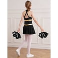 thumbnail image 4 of inhzoy Kids Girls Teens Cheerleading Uniforms Cheer Dance Dress with Pompom,Sizes 6-16 Black 14, 4 of 9