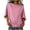 Pink a2, variant on LWITHSZG Cotton Linen Half Sleeve Tops for Women Pleated Boat Neck T Shirts Casual Loose Fit Work Blouses Summer Outfits S-XXL