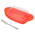 thumbnail image 2 of Butter Dish, Butter Box Freshness-Keeping PP+Stainless Steel Durable  For Butter For Cheese For Home For Restaurant Red, 2 of 8