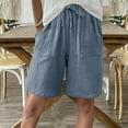 thumbnail image 2 of Bermuda Shorts for Women for Linen Wide Leg Beach Summer Pants Casual Vacation Pant Loose High Waisted Short S-3XL, 2 of 5