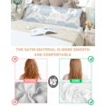 thumbnail image 3 of Blue Coastal Pillow Cases Body Size, Smooth Satin Pillowcase for Hair and Skin, Summer Lobster Coral Nautical Decorative Cooling Bed Pillow Covers with Zipper, 20x54 Inches, 3 of 5