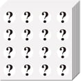 thumbnail image 1 of 128 pegatinas de signo de interrogación para álbumes de recortes, calcomanías de plástico autoadhesivas, pegatinas impermeables redondas con símbolos a granel, perfectas, 1 of 9