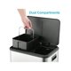 thumbnail image 3 of Elegante dual trash can - stainless steel 2x4 gal recycle bin con pedal lid & inner buckets - hands-free kitchen garbage solution, 3 of 6