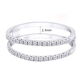 thumbnail image 2 of AFFY 0.25CT Round Cut White Cubic Zirconia Enhancer Guard Ring in 14K White Gold over Sterling Silver-5, 2 of 8