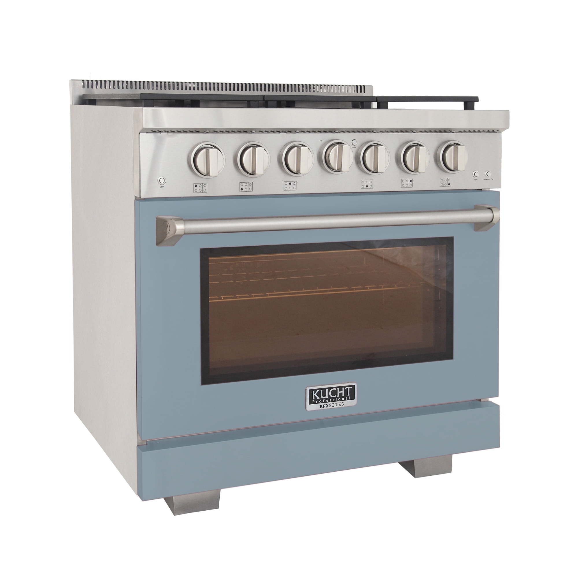 Professional 36-in Natural Gas Range in Light Blue with True Simmer Burners