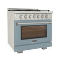 thumbnail image 6 of Professional 36-in Natural Gas Range in Light Blue with True Simmer Burners, 6 of 15