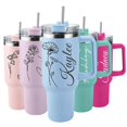 thumbnail image 1 of Vaso Elemtansy personalizado de 1,2 litros con mango y pajita de acero inoxidable, 1 of 8