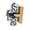 SSW, variant on Automatic Flip Clock 24 Hour Quartz Movement Large Clear Numbers Wooden Design