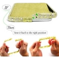 thumbnail image 5 of Compatible with iPhone XR Bling Glitter Case for Women Cute Diamond Rhinestone with Shiny Sparkly Sticker Skin Plating Metal Bumper Frame Edge Protective Cover Girly Fashion Luxury Case Gold, 5 of 11