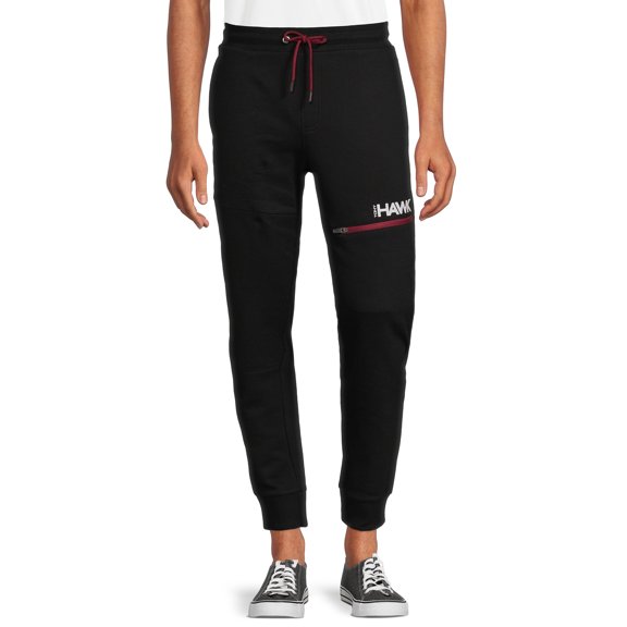 Tony Hawk Men's Hawk Logo Fleece Jogger Sweatpants with Cargo Pocket, Sizes S-XL